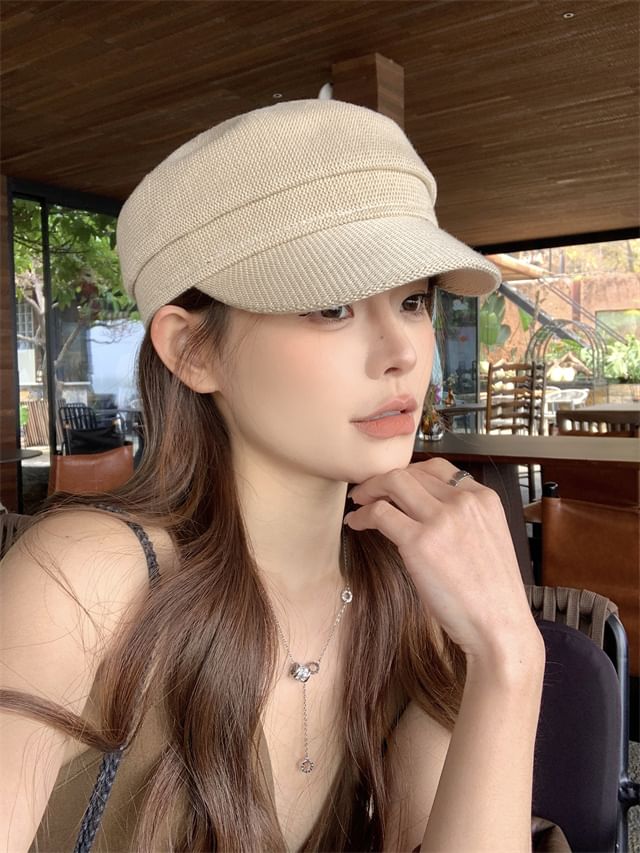 Knit Cap Newsboy Plain