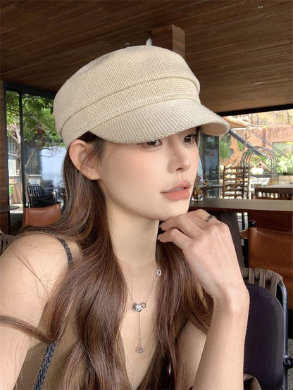 Knit Cap Newsboy Plain