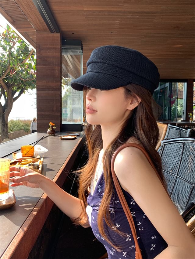 Knit Cap Newsboy Plain