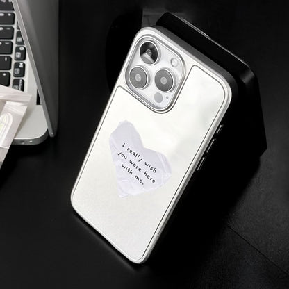 Heart Lettering Mirrored Magnetic (Compatible with MagSafe) Phone Case