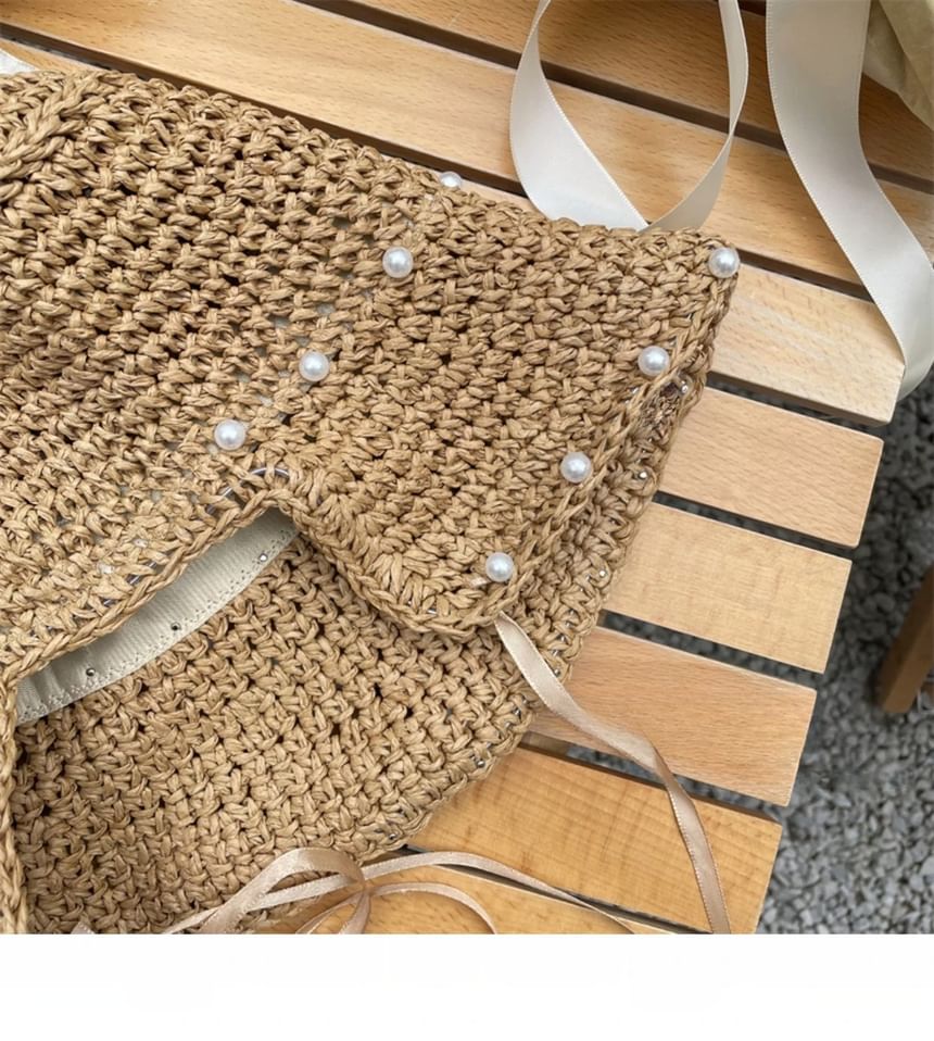 Hat Straw Cloche Lace-Up