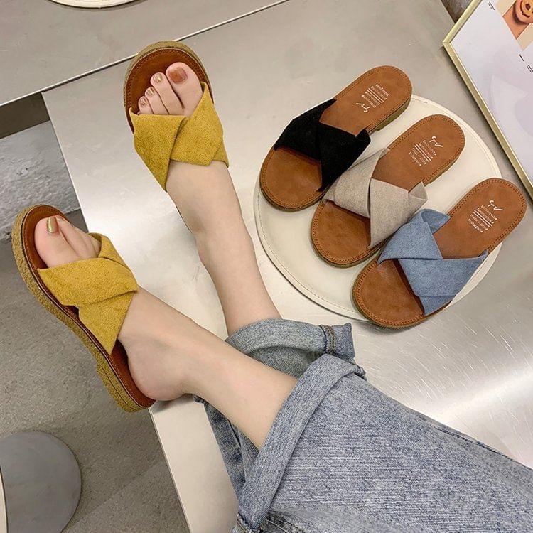 Slide Criss Sandals Cross