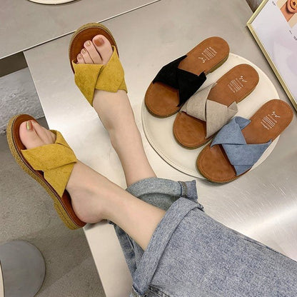 Slide Criss Sandals Cross