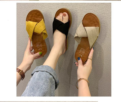 Slide Criss Sandals Cross