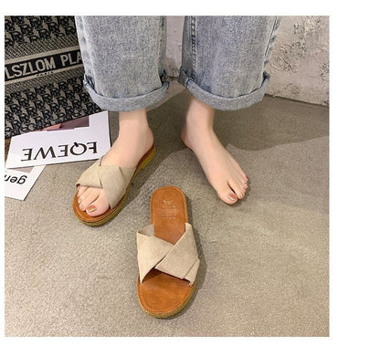 Slide Criss Sandals Cross