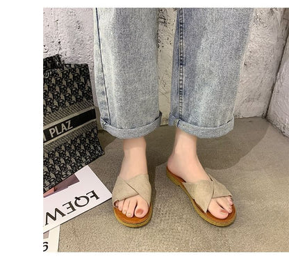 Slide Criss Sandals Cross