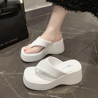 Wedge Platform Flip-Flops Heel