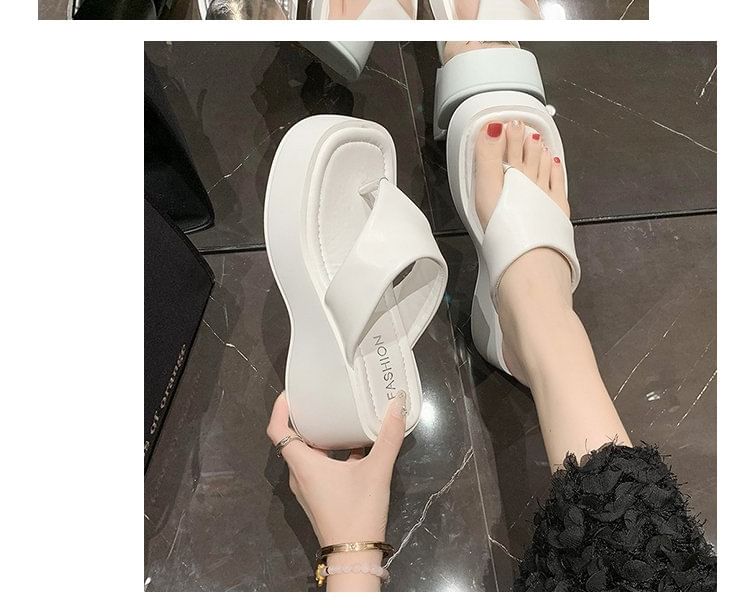 Wedge Platform Flip-Flops Heel