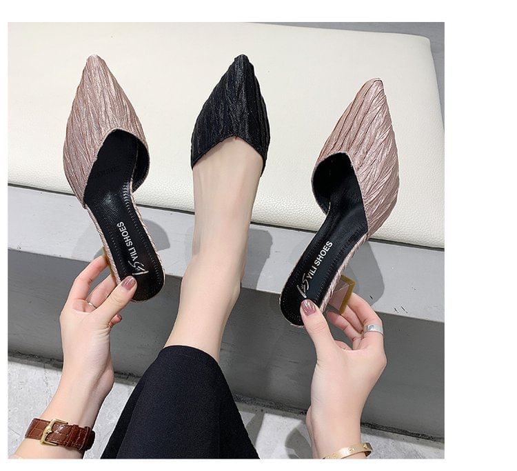 Kitten Mules Toe Heel Pointed