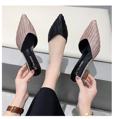 Kitten Mules Toe Heel Pointed