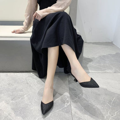 Kitten Mules Toe Heel Pointed