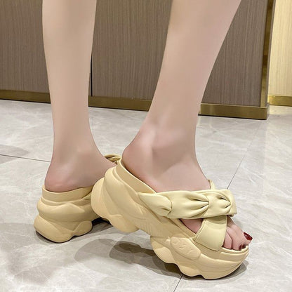 Platform Criss Sandals Cross Slide
