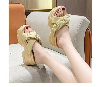 Platform Criss Sandals Cross Slide