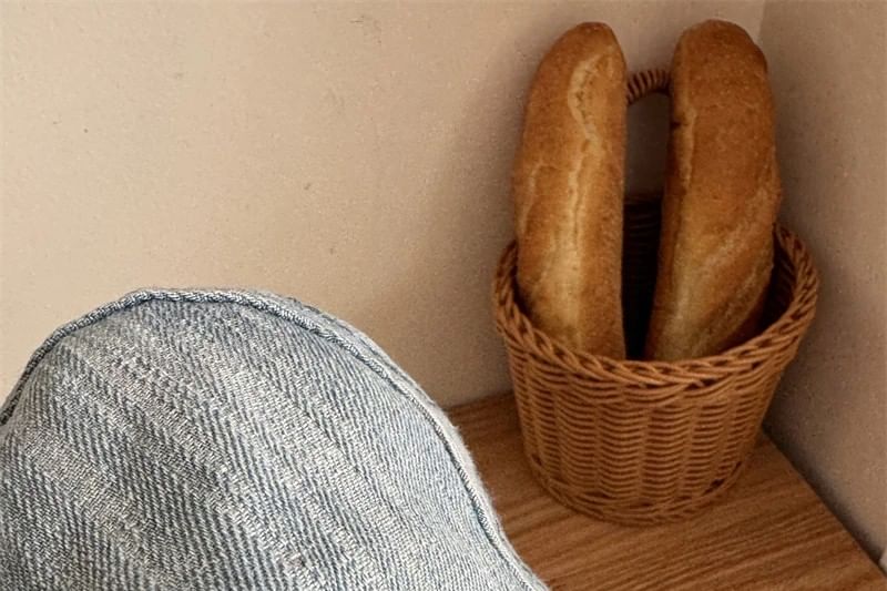 Newsboy Cap Denim Ribbon