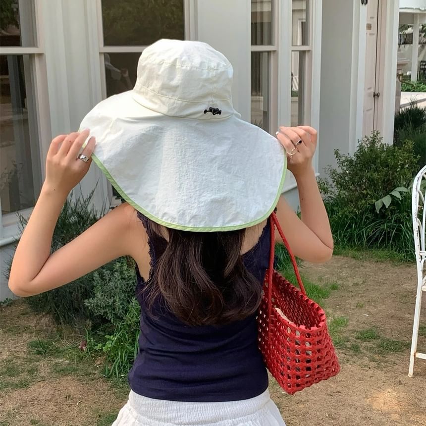 Hiking Contrast Bucket Hat Plain Trim