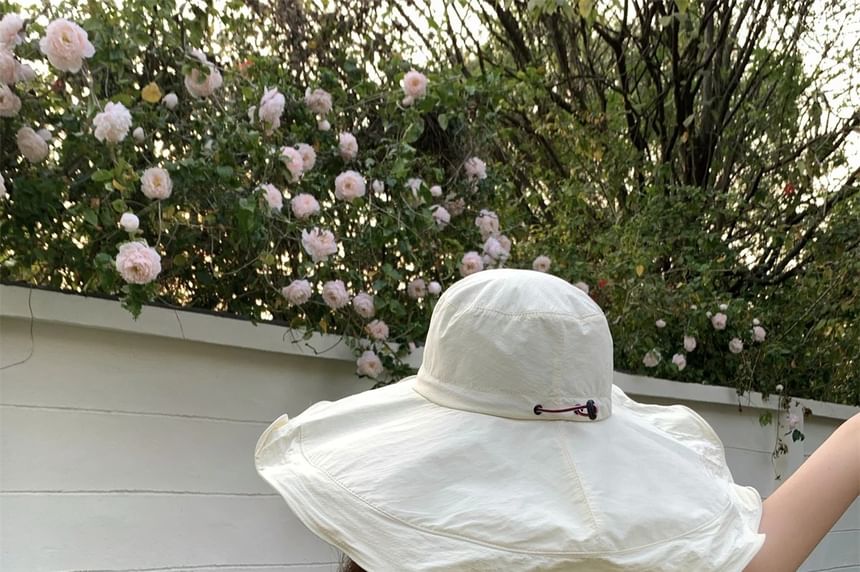 Plain Hiking Bucket Ruffle Hat