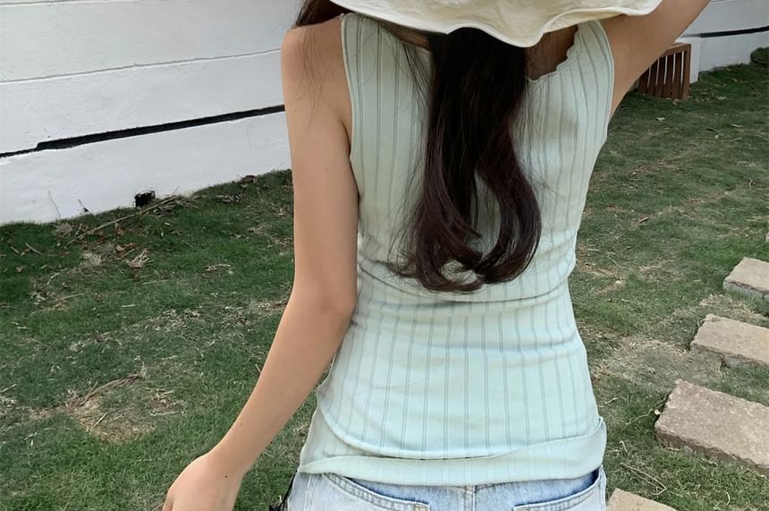 Plain Hiking Bucket Ruffle Hat