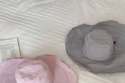 Plain Hiking Bucket Ruffle Hat