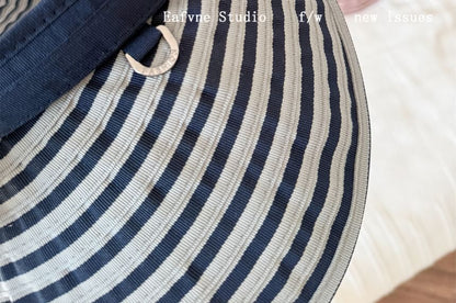 Visor Striped Brim Wide