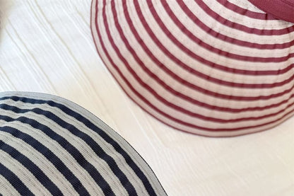 Visor Striped Brim Wide