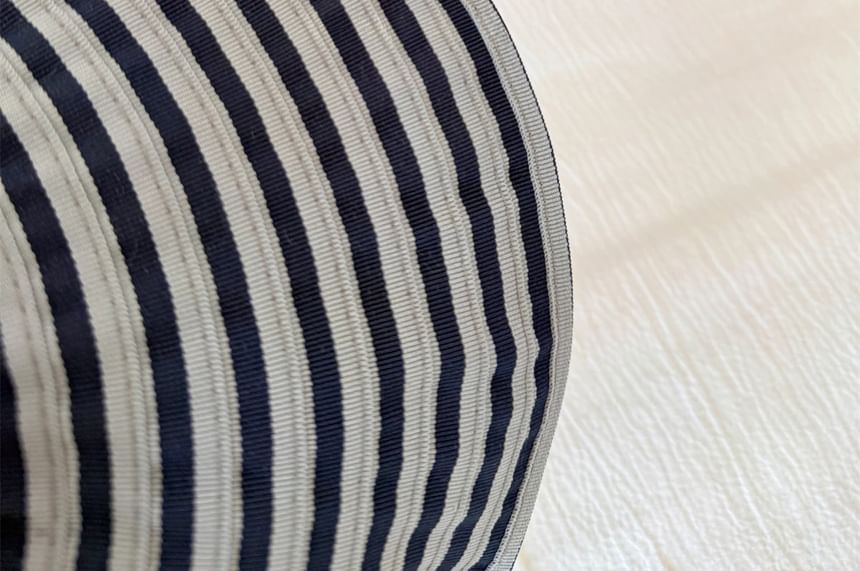 Visor Striped Brim Wide