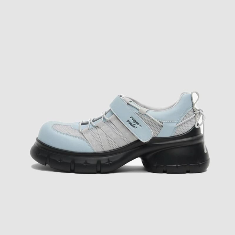 Heel Shoes Platform Lace-Up Chunky