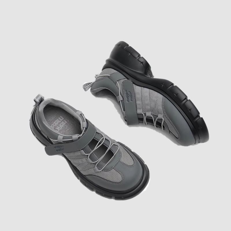 Heel Shoes Platform Lace-Up Chunky