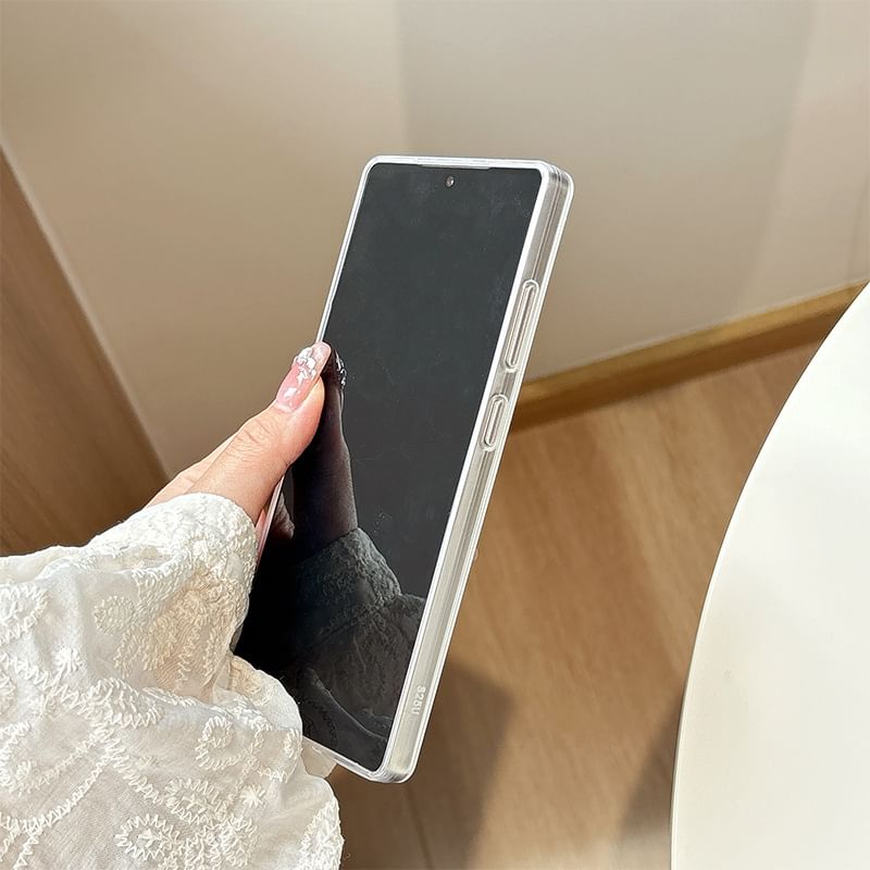 Heart Rhinestone Mirrored Samsung Phone Case