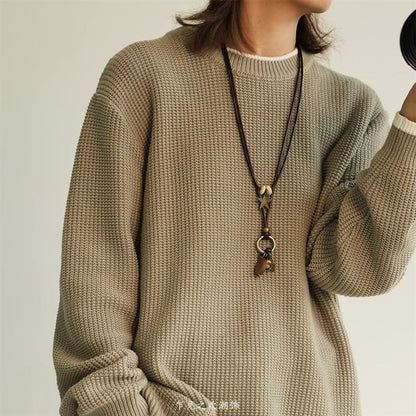 Layered Necklace Star Cord Bead Pendant