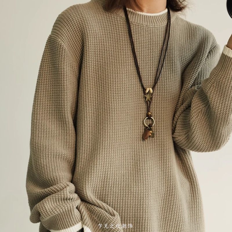 Layered Necklace Star Cord Bead Pendant