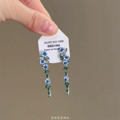 Floral Dangle Alloy Earring