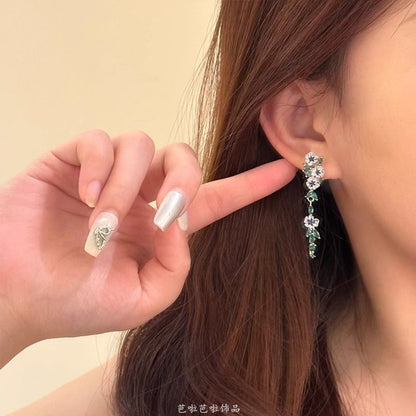 Floral Dangle Alloy Earring