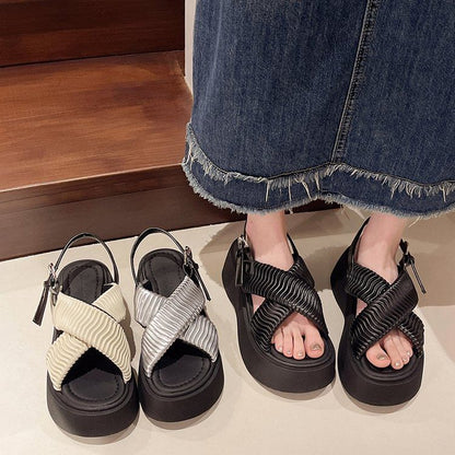 Cross Sandals Criss Platform