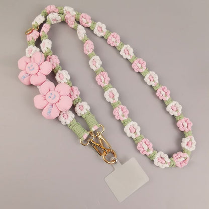 Lanyard Pad Phone Flower with