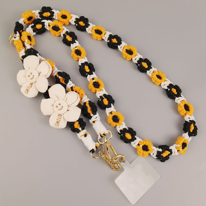 Lanyard Pad Phone Flower with