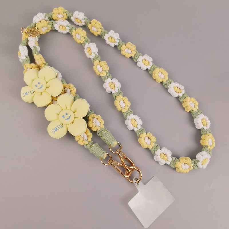 Lanyard Pad Phone Flower with