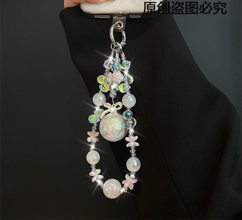 Pearl Phone Faux Lanyard with Pad