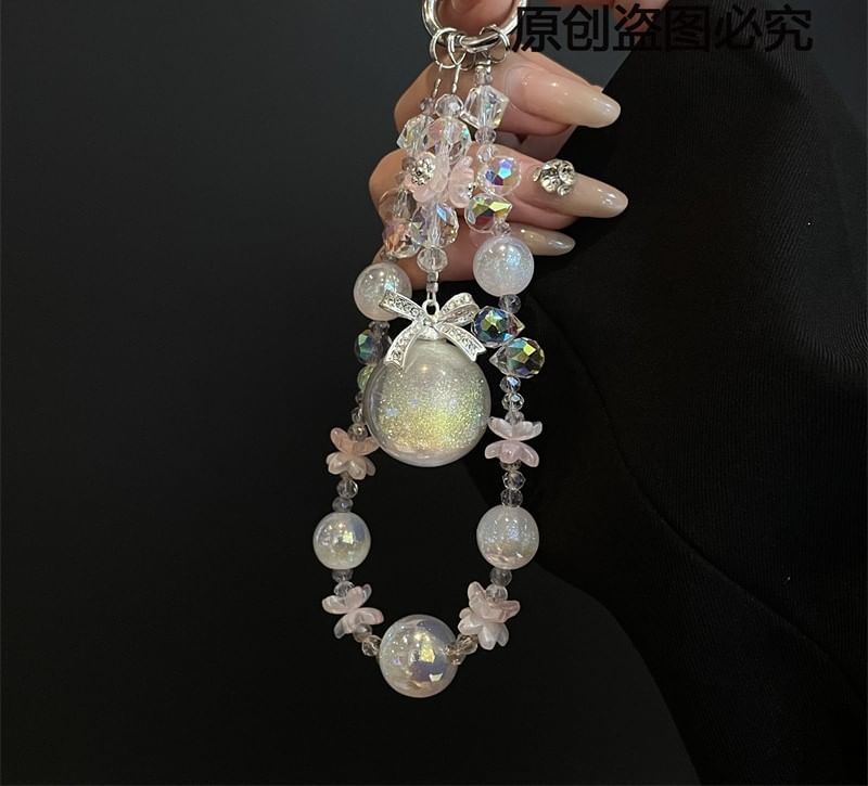 Pearl Phone Faux Lanyard with Pad