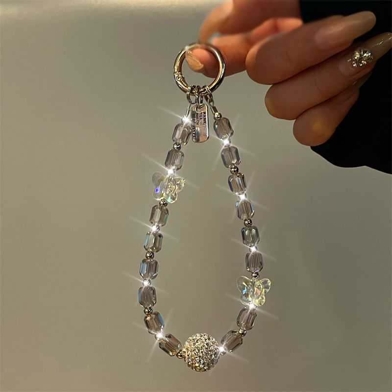 Lanyard Beaded Butterfly Phone