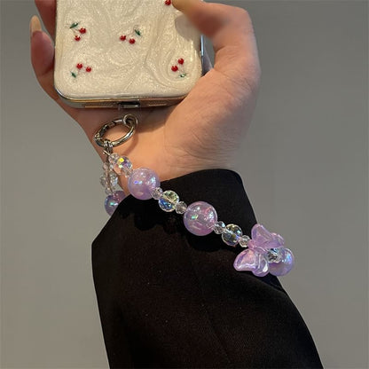 Beaded Lanyard Butterfly Phone