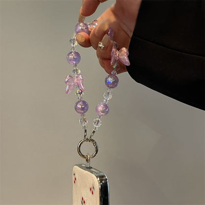 Beaded Lanyard Butterfly Phone