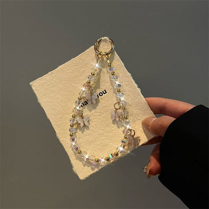 Butterfly Lanyard Beaded Phone