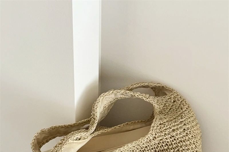 Plain Straw Tote Bag