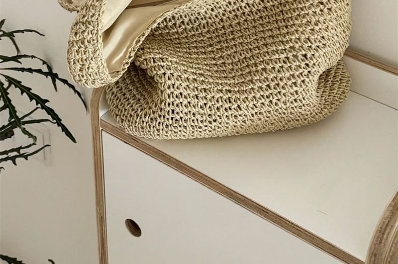 Plain Straw Tote Bag