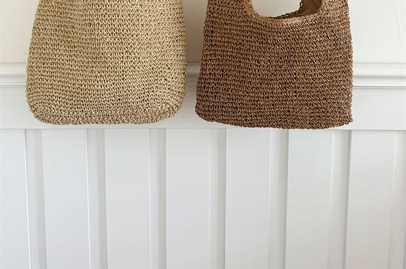 Plain Straw Tote Bag