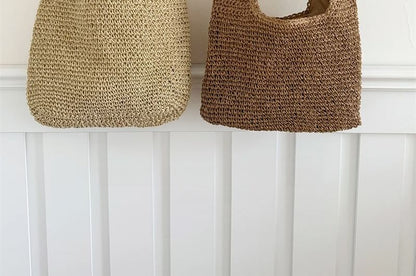 Plain Straw Tote Bag