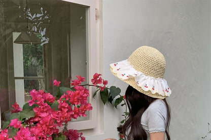 Bag Straw Striped Tote