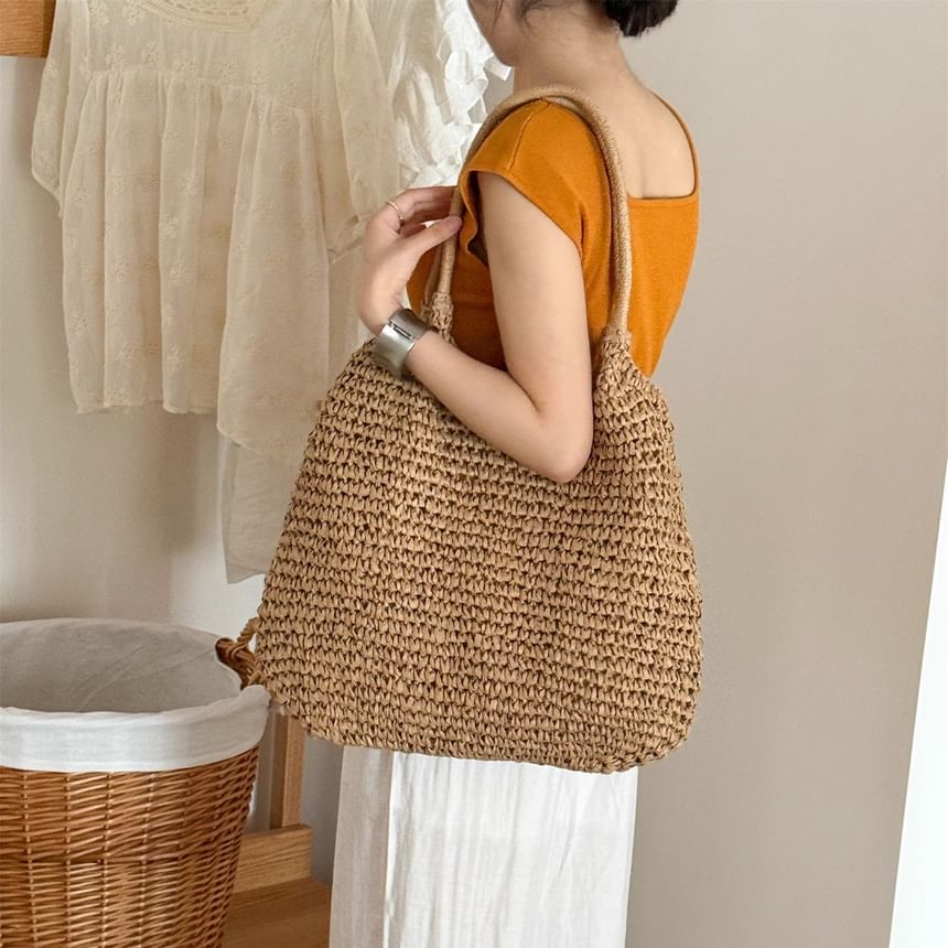 Plain Bag Tote Straw