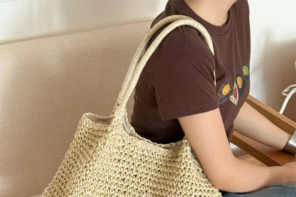 Plain Bag Tote Straw
