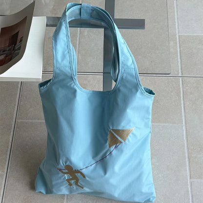 Nylon Bag Tote Embroidered